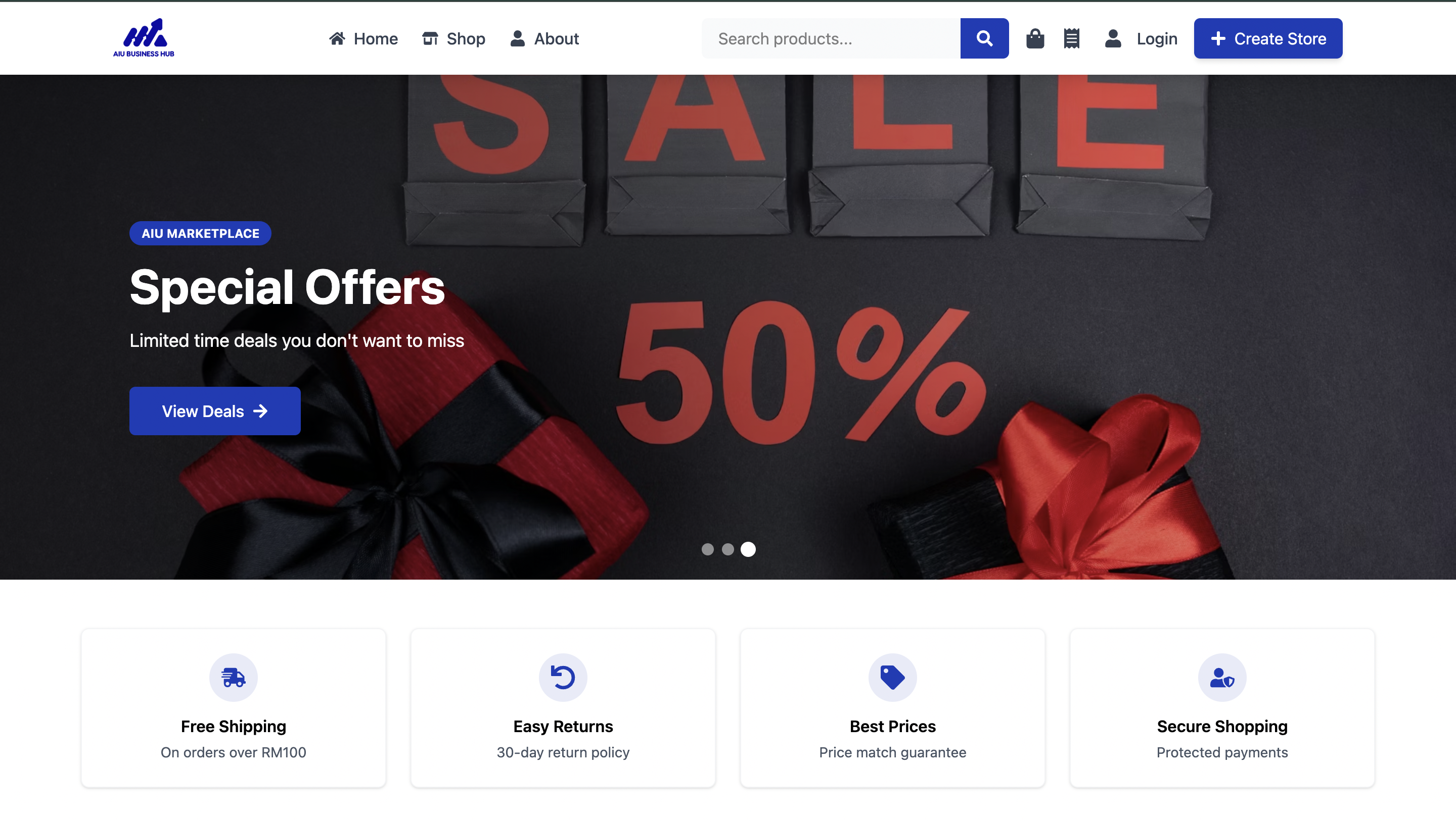 AIU Online Shop – Full-Stack E-Commerce Platform